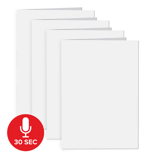 4 Pack DIY 30-Second, Blank Recordable Greeting Cards