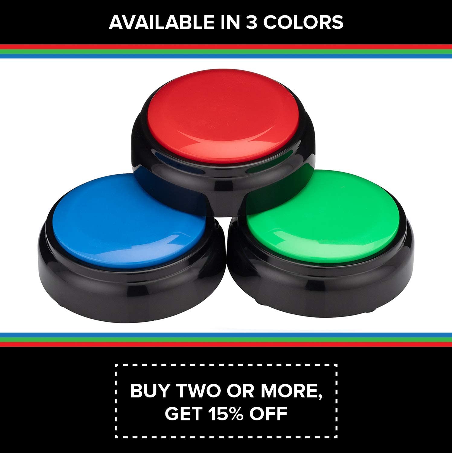 Recordable Easy Button - 30 Second Voice Recording Talking Button For Pets & Prank Gags