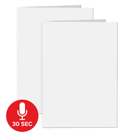 2 Pack DIY 30-Second, Blank Recordable Greeting Cards